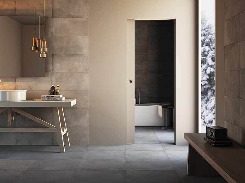 Porta filo muro per il bagno