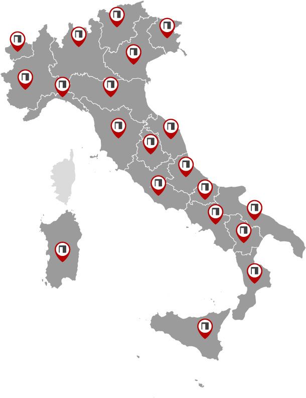 mappa regioni italiane in cui spedisce pannellofilomuro
