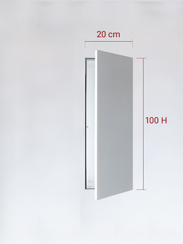 Sportello filomuro ad anta singola cm 20x100