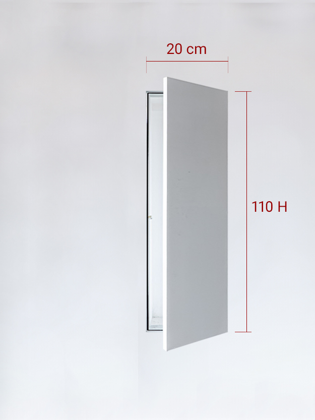 Sportello filomuro ad anta singola cm 20x110