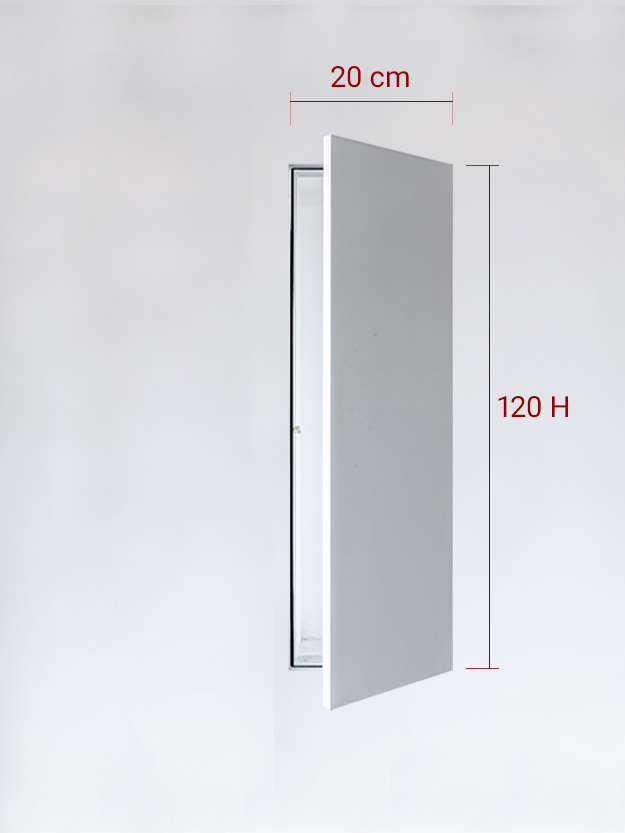 Sportello filomuro ad anta singola cm 20x120