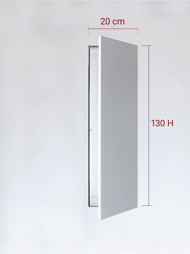 Sportello filomuro ad anta singola cm 20x130