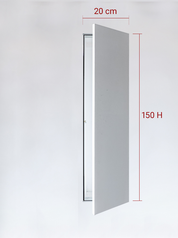 Sportello filomuro ad anta singola cm 20x150