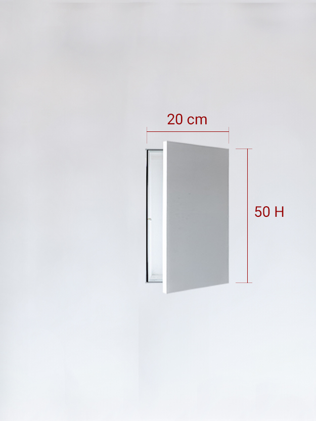 Sportello filomuro ad anta singola cm 20x50