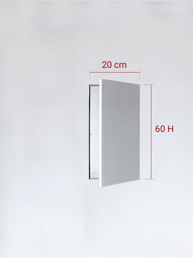 Sportello filomuro ad anta singola cm 20x60