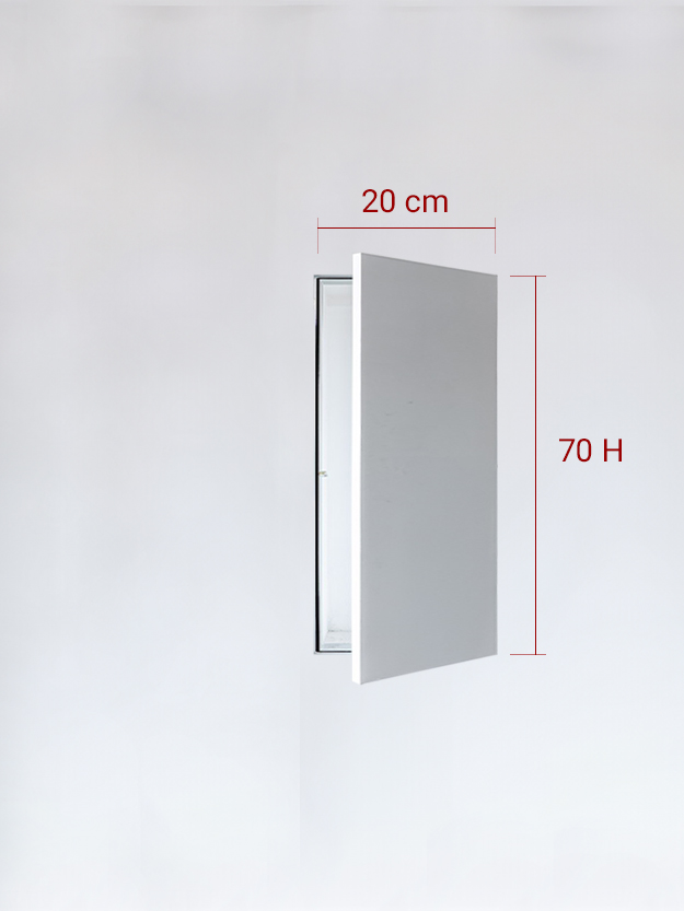 Sportello filomuro ad anta singola cm 20x70