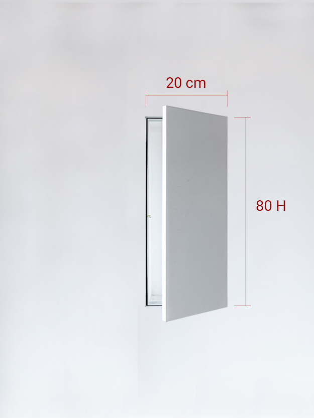 Sportello filomuro ad anta singola cm 20x80