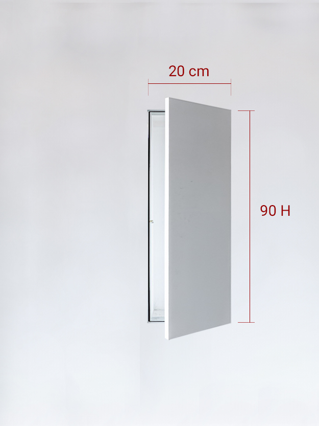 Sportello filomuro ad anta singola cm 20x90