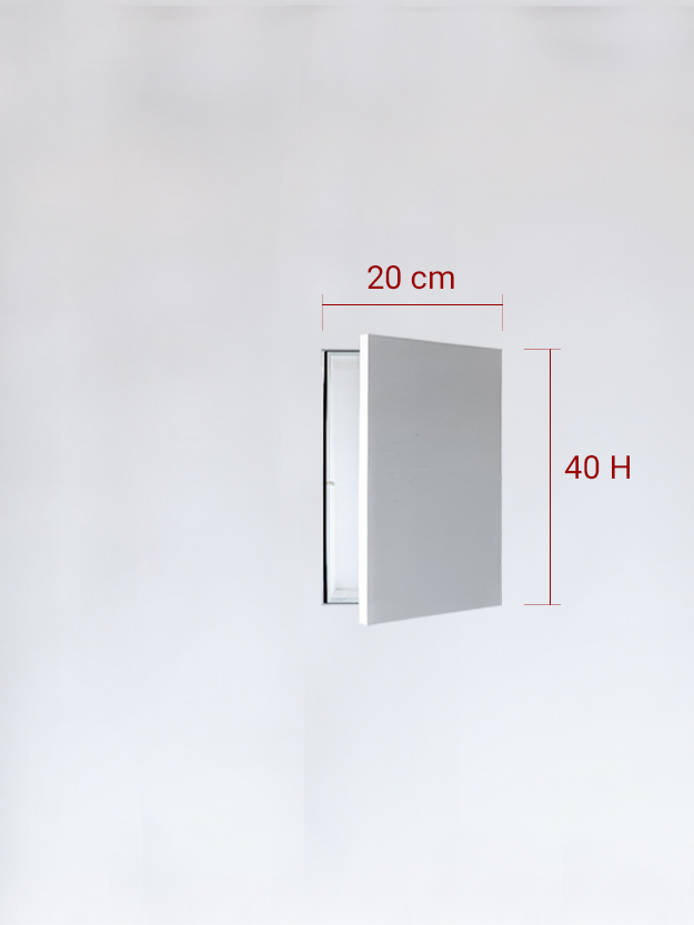 Sportello filomuro ad anta singola cm 20x40