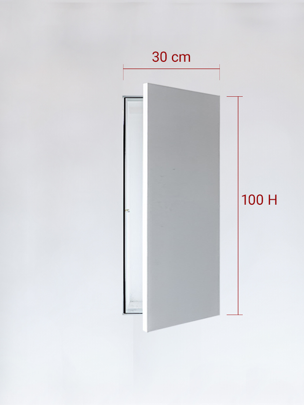 Sportello filomuro ad anta singola cm 30x100