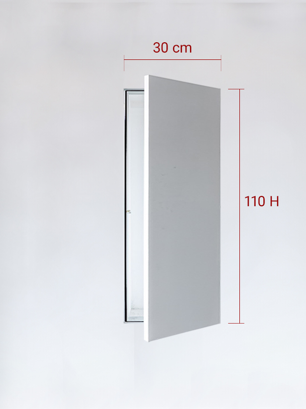 Sportello filomuro ad anta singola cm 30x110