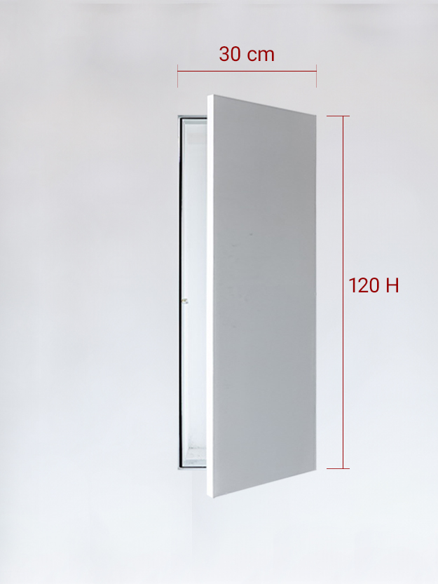 Sportello filomuro ad anta singola cm 30x120
