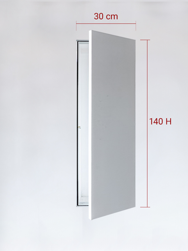 Sportello filomuro ad anta singola cm 30x140