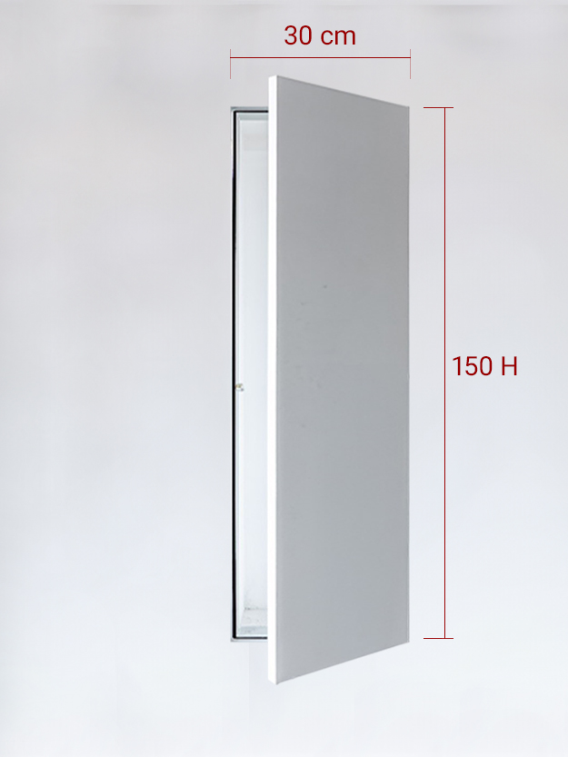 Sportello filomuro ad anta singola cm 30x150