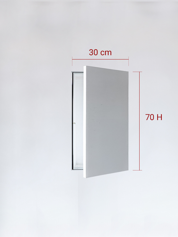 Sportello filomuro ad anta singola cm 30x70