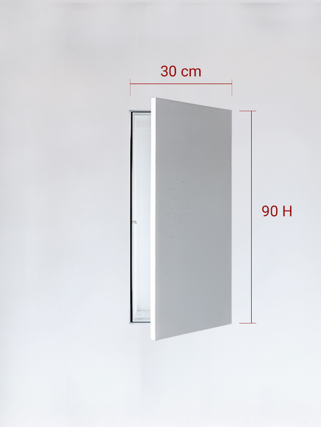 Sportello filomuro ad anta singola cm 30x90