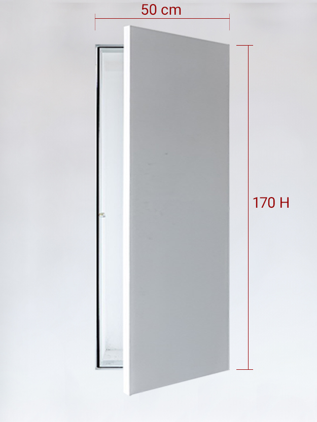 Sportello filomuro ad anta singola cm 50x170