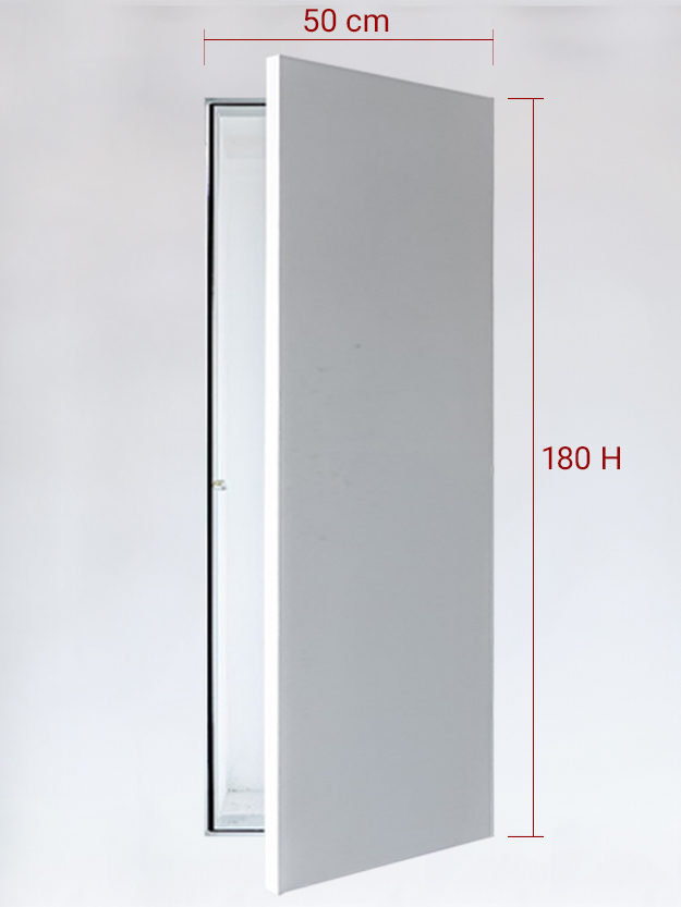 Sportello filomuro ad anta singola cm 50x180