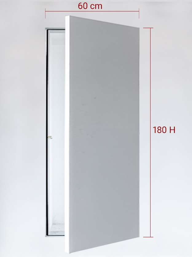 Sportello filomuro ad anta singola cm 60x180