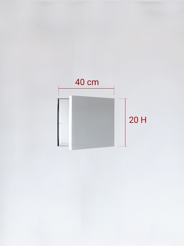 Sportello filomuro ad anta singola cm 40x20