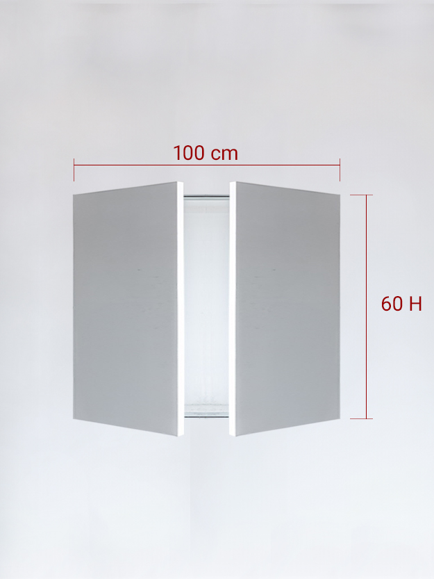 Sportello filomuro a 2 ante cm 100x60