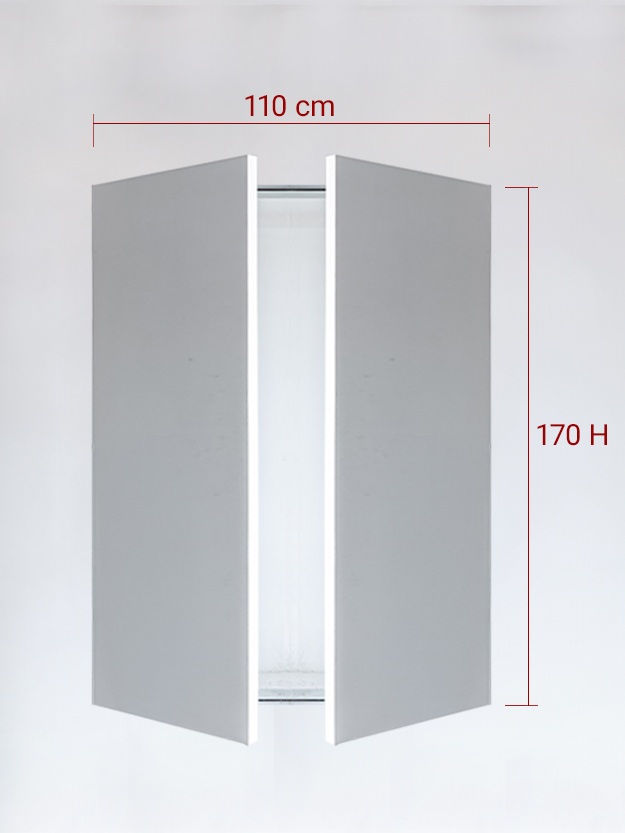 Sportello filomuro a 2 ante cm 110x170