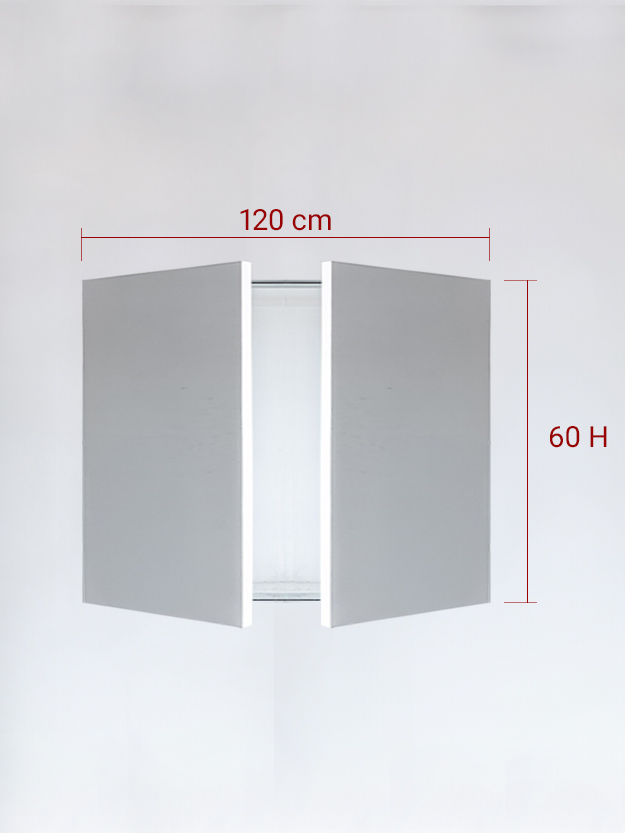 Sportello filomuro a 2 ante cm 120x60