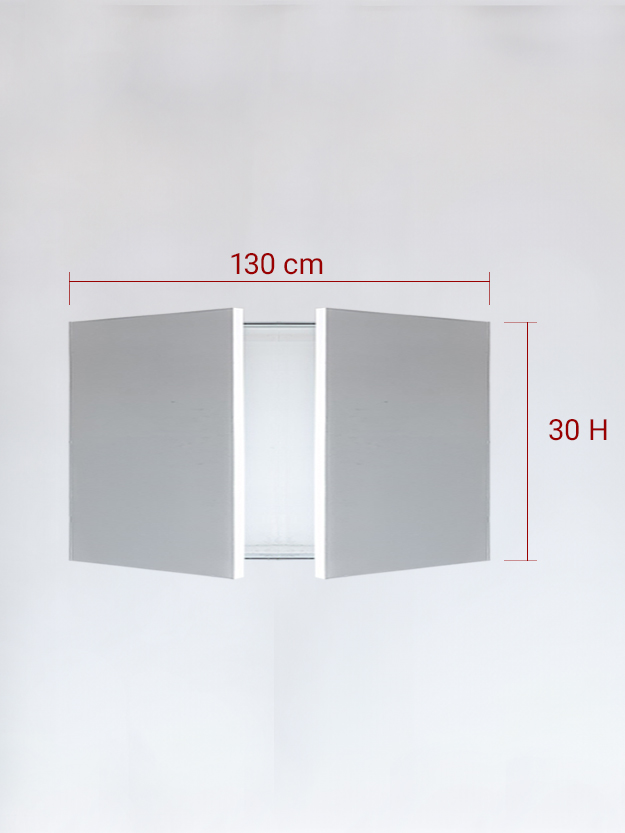 Sportello filomuro a 2 ante cm 130x30