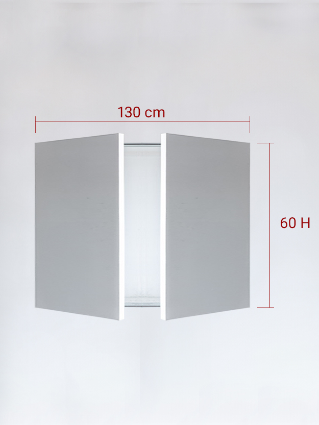 Sportello filomuro a 2 ante cm 130x60