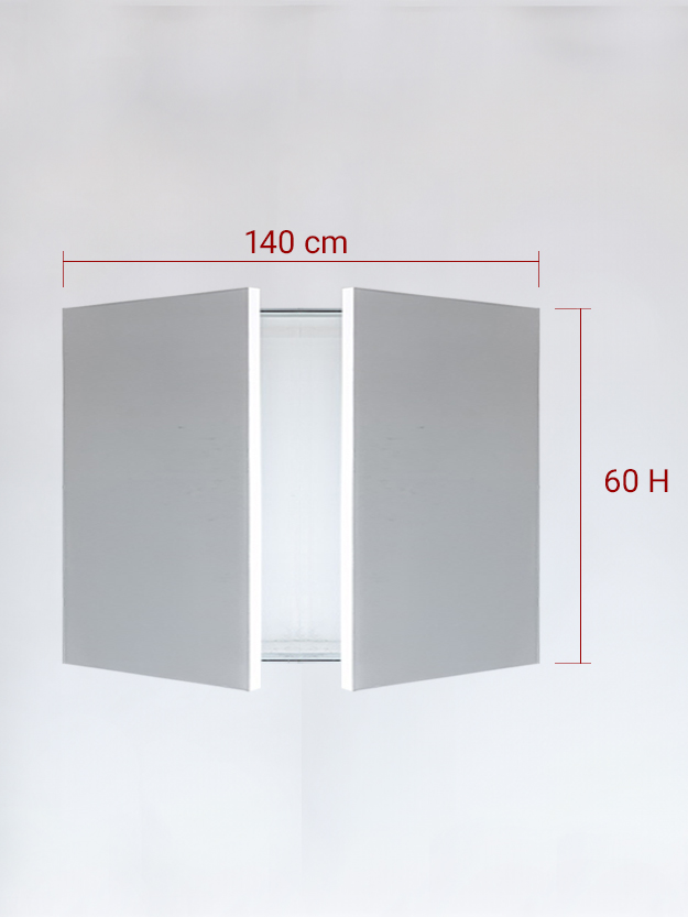 Sportello filomuro a 2 ante cm 140x60