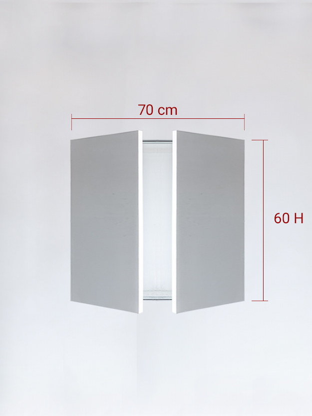 Sportello filomuro a 2 ante cm 70x60