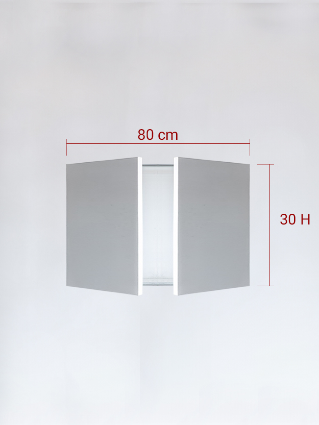 Sportello filomuro a 2 ante cm 80x30