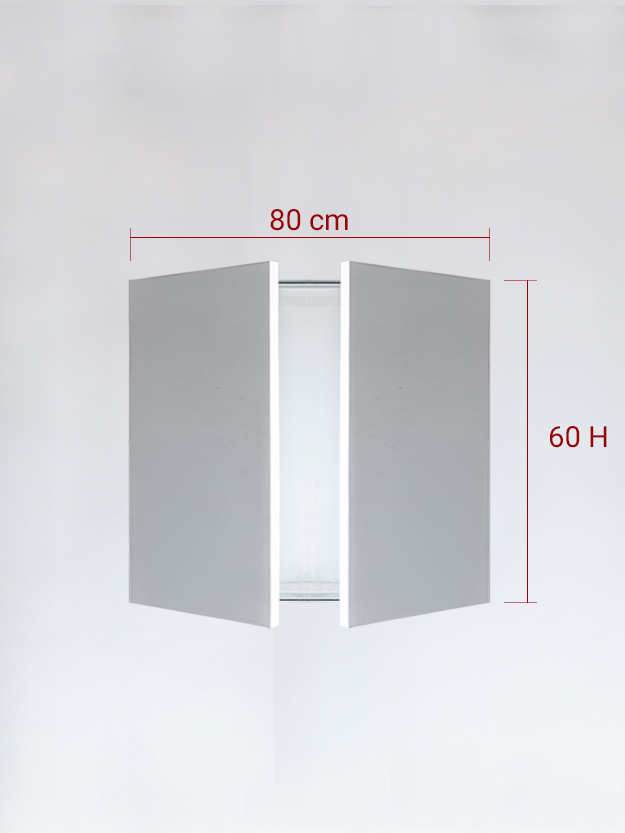 Sportello filomuro a 2 ante cm 80x60