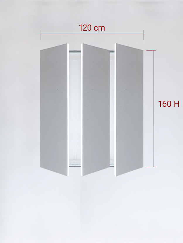 sportello filomuro a 3 ante cm 120x160