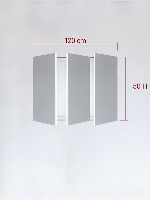 sportello filomuro a 3 ante cm 120x50