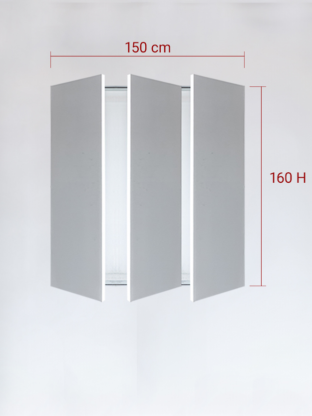 sportello filomuro a 3 ante cm 150x160
