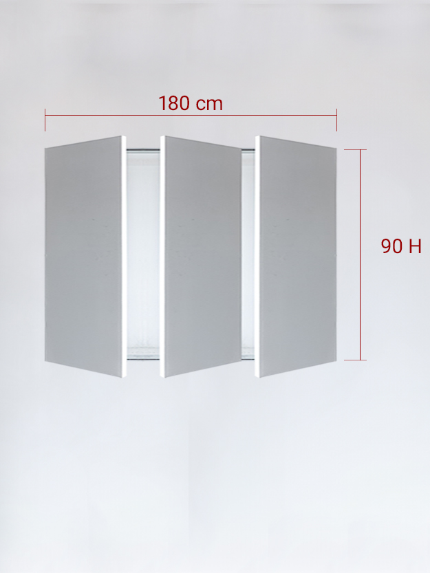 sportello filomuro a 3 ante cm 180x90