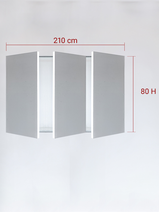 sportello filomuro a 3 ante cm 210x80