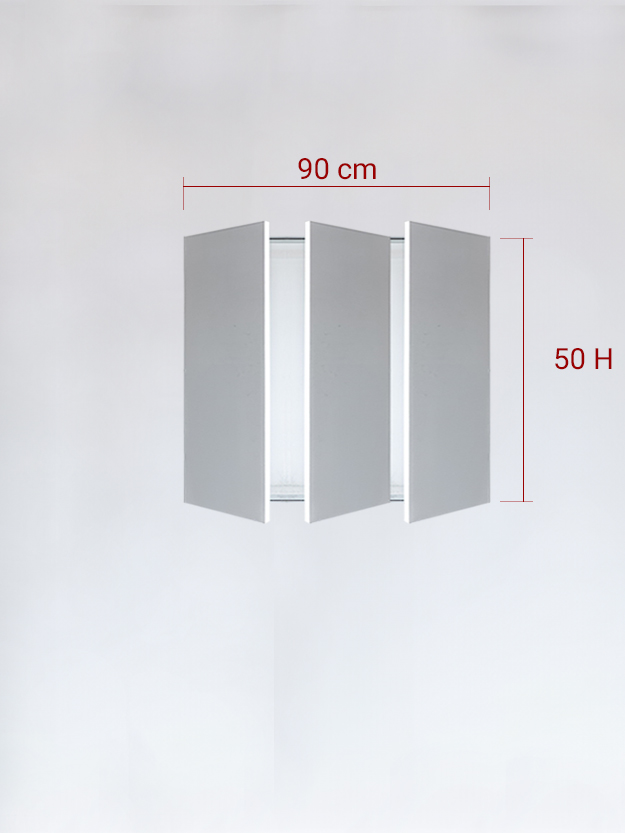 sportello filomuro a 3 ante cm 90x50