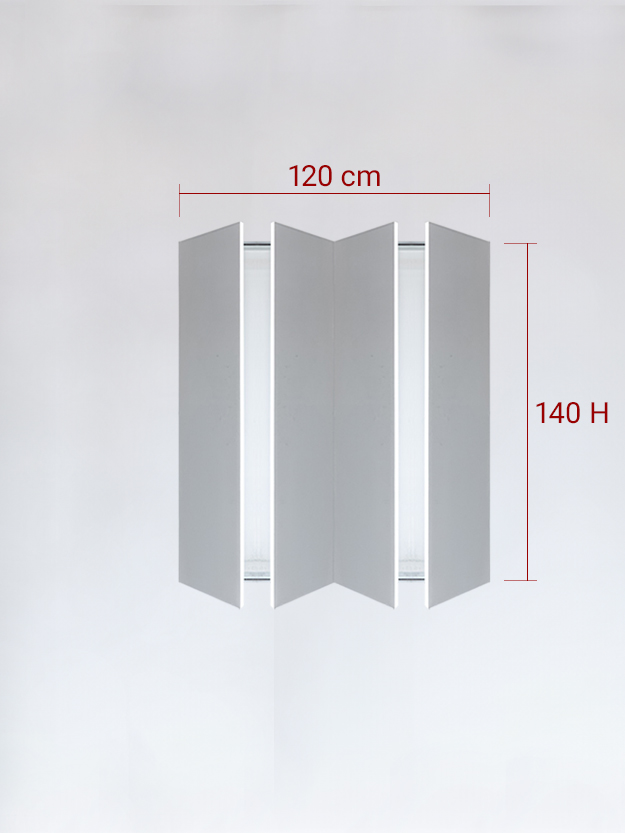 sportello filomuro a 4 ante cm 120x140