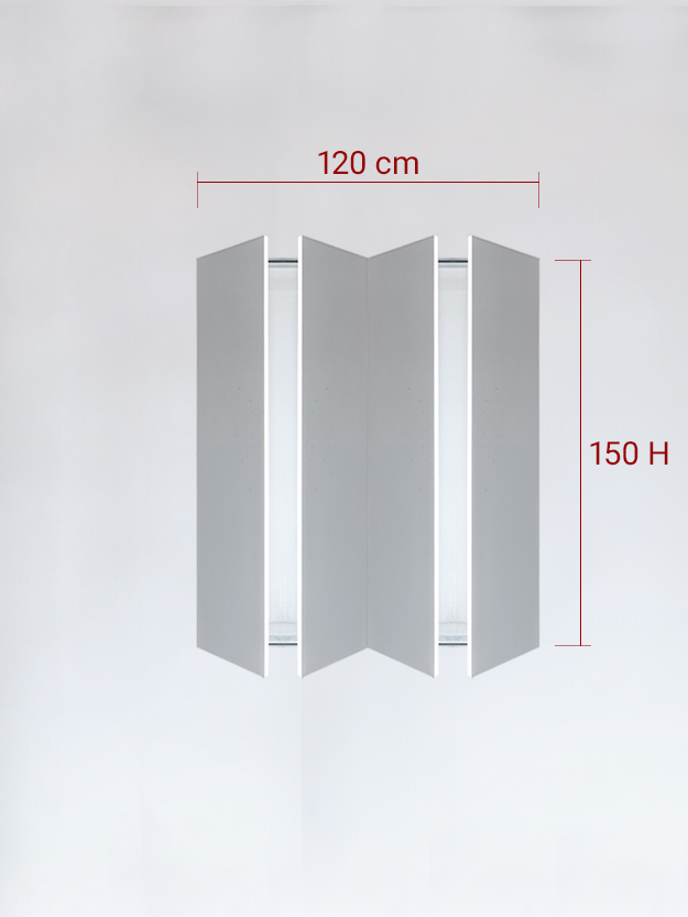 sportello filomuro a 4 ante cm 120x150