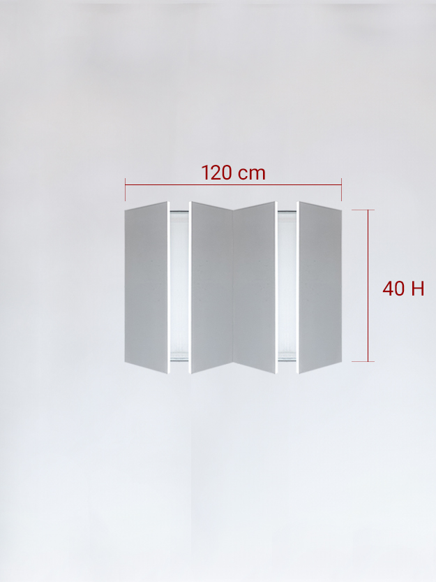 sportello filomuro a 4 ante cm 120x40