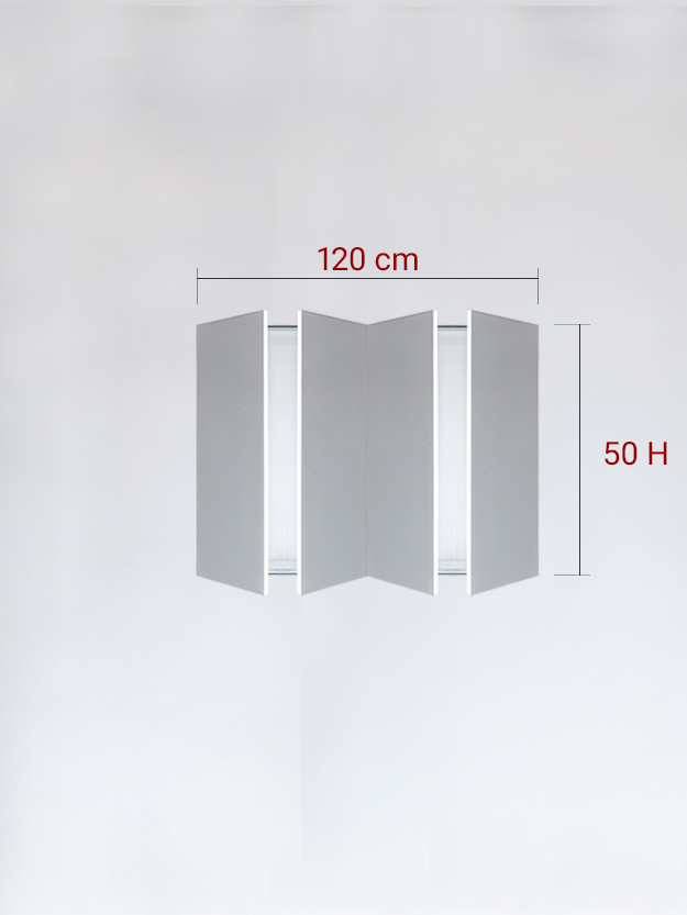 sportello filomuro a 4 ante cm 120x50