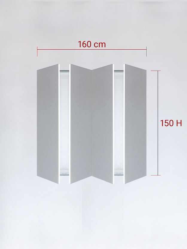 sportello filomuro a 4 ante cm 160x150