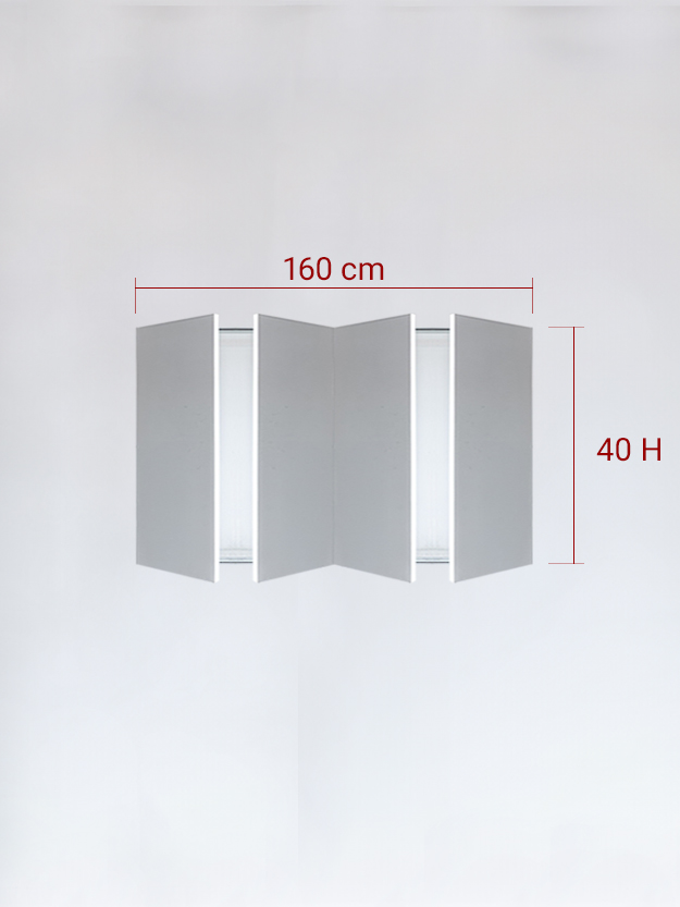 sportello filomuro a 4 ante cm 160x40