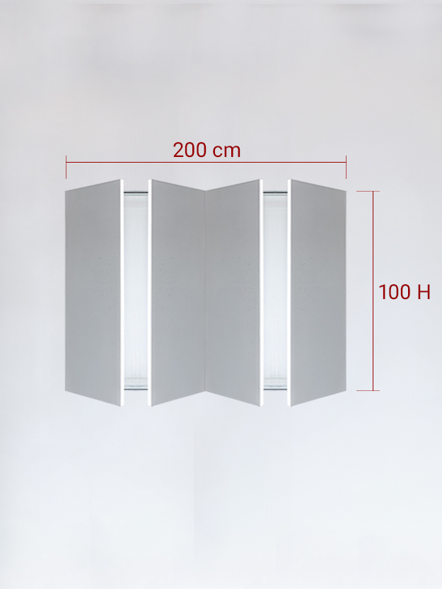 sportello filomuro a 4 ante cm 200x100