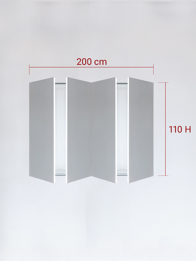 sportello filomuro a 4 ante cm 200x110