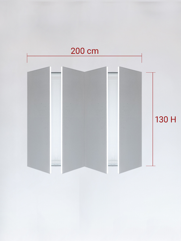 sportello filomuro a 4 ante cm 200x130