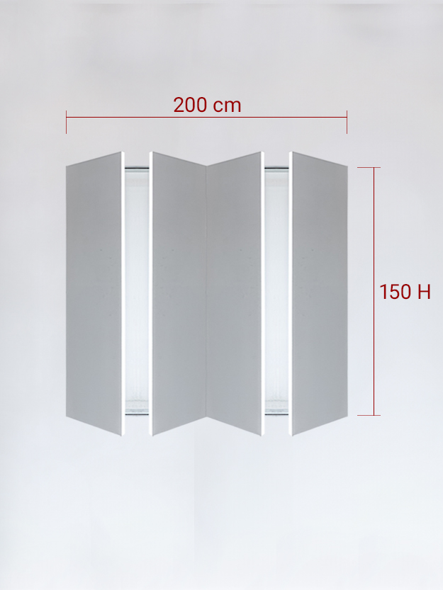 sportello filomuro a 4 ante cm 200x150