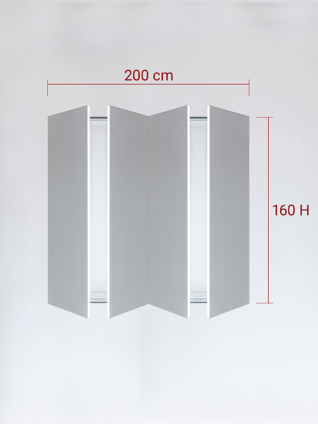 sportello filomuro a 4 ante cm 200x160